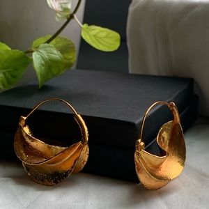 Brass Fulani Hoops // African Hoop Earrings